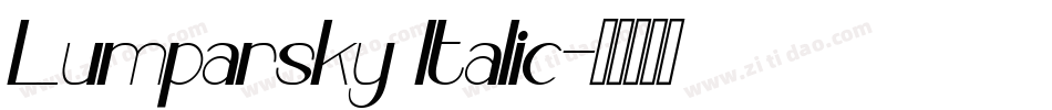 Lumparsky Italic字体转换